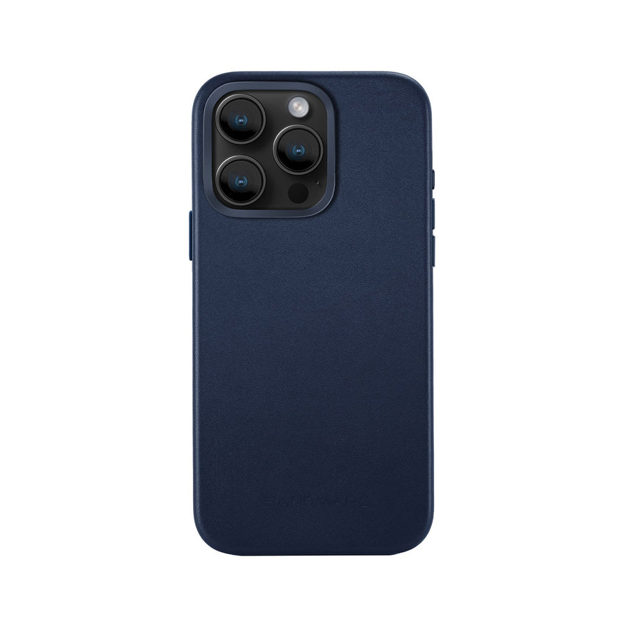 Minimal Leather Case - iPhone 14 Pro - Navy