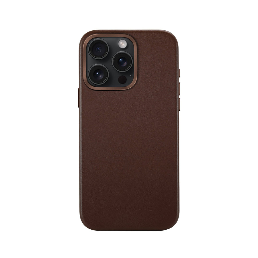 Minimal Leather Case - iPhone 15 Pro - Brown